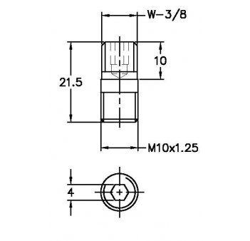 3/8"/M10x1.25 adaptor - AD1030