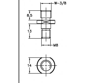 3/8" x M8 adaptor - AD8030