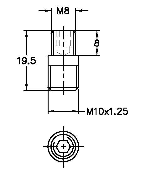 Lotcesfun Schaltknauf-Adapter Universal M8 x 1,25, M10 x 1,25, M10 x 1,5  Gewinde Schaltknaufschraube (6 Stück) : : Auto & Motorrad