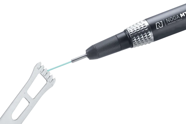 UFIBER Point Brush precision finishing application with the UF9999 E-Pack