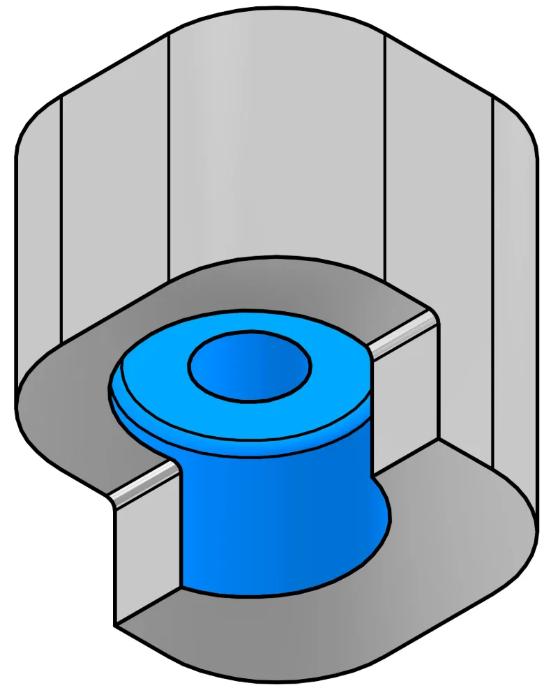 UBACK USPOT rear-side application geometry example 2