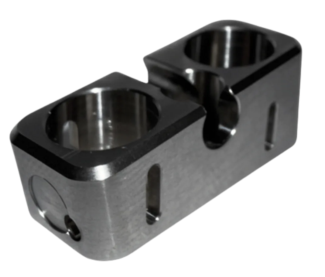 Precision SUS303 stainless steel medical manifold block with cross-holes